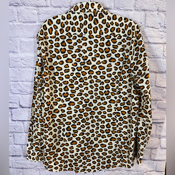 OppoSuits The Jag Leopard Print Tailored Fit Shirt Mens Size 17.1" 43/44 XL - Picture 8 of 9